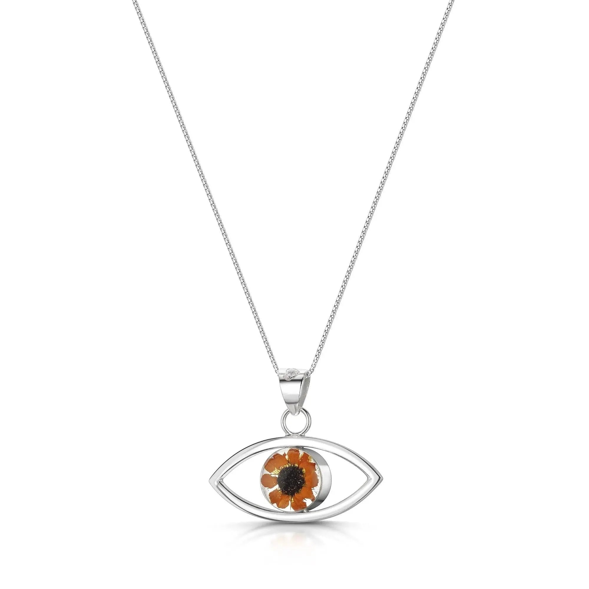 Silver Necklace - Sunflower - Lucky Eye