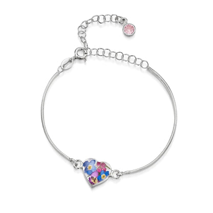 Personalisierte Blumenarmbänder aus Sterlingsilber mit Geburtssteinen | Shrieking Violet®