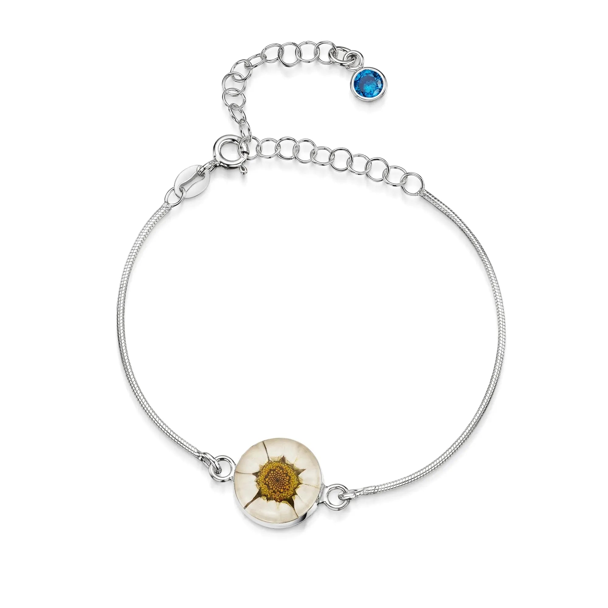 Personalisierte Blumenarmbänder aus Sterlingsilber mit Geburtssteinen | Shrieking Violet®
