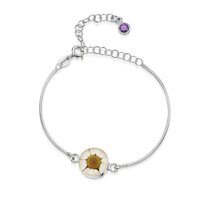 Personalisierte Blumenarmbänder aus Sterlingsilber mit Geburtssteinen | Shrieking Violet®
