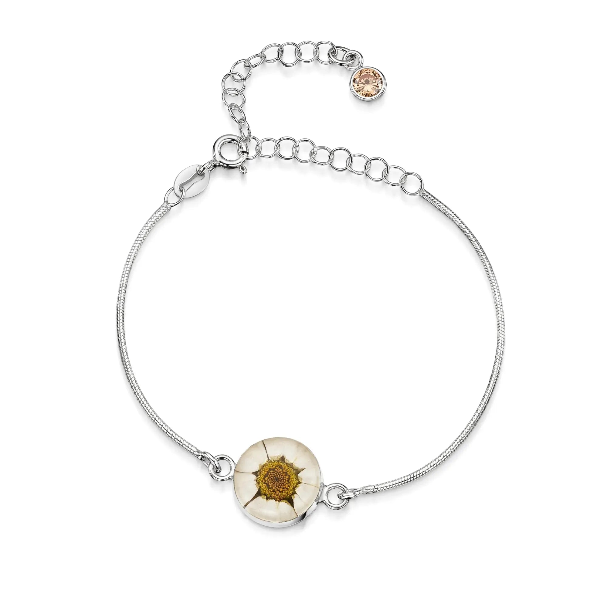 Personalisierte Blumenarmbänder aus Sterlingsilber mit Geburtssteinen | Shrieking Violet®