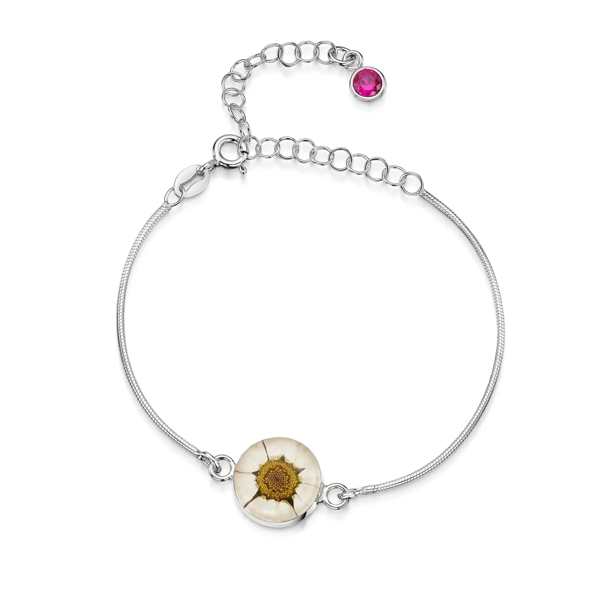 Personalisierte Blumenarmbänder aus Sterlingsilber mit Geburtssteinen | Shrieking Violet®