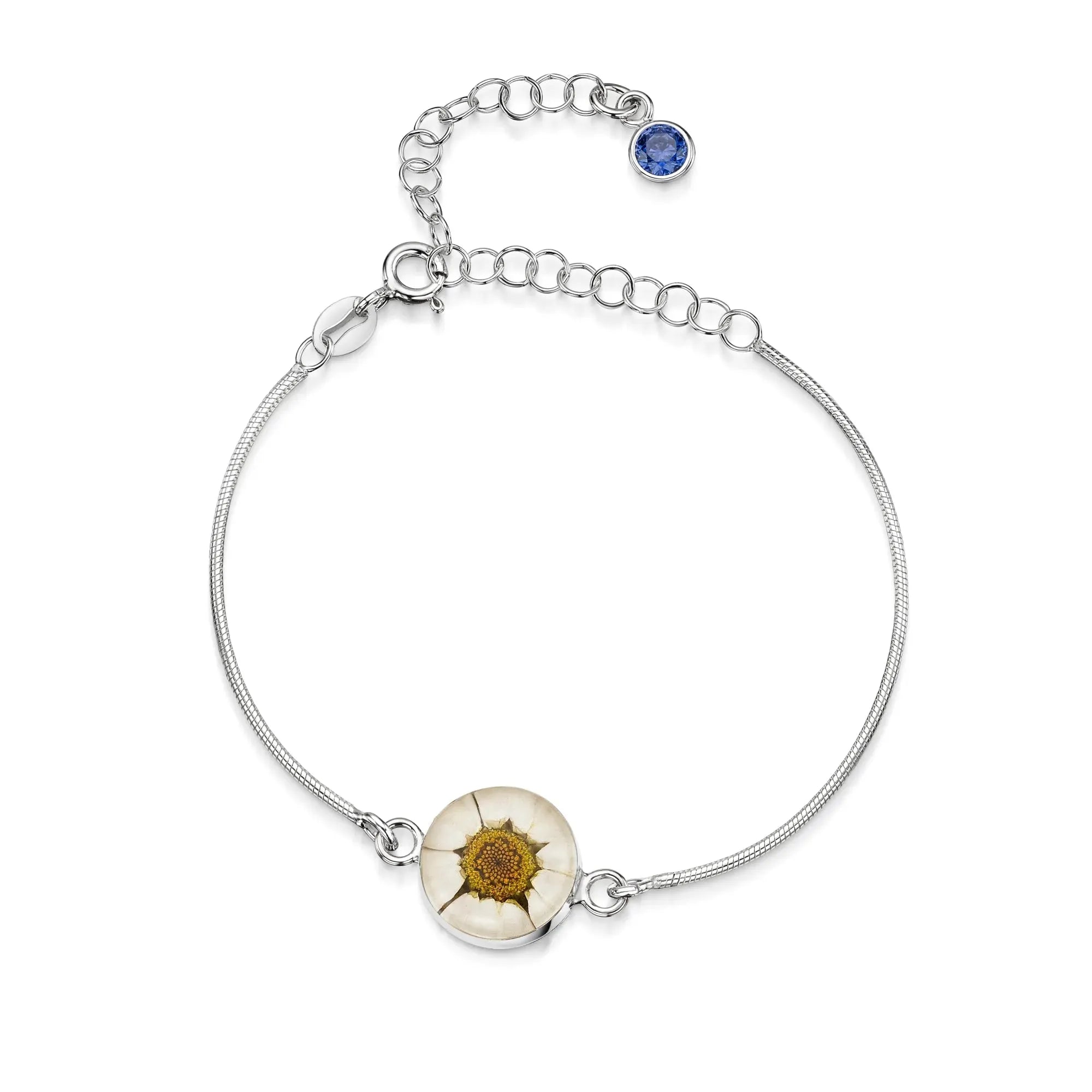 Personalisierte Blumenarmbänder aus Sterlingsilber mit Geburtssteinen | Shrieking Violet®