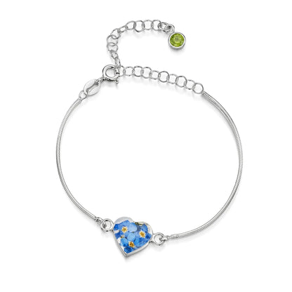 Personalisierte Blumenarmbänder aus Sterlingsilber mit Geburtssteinen | Shrieking Violet®