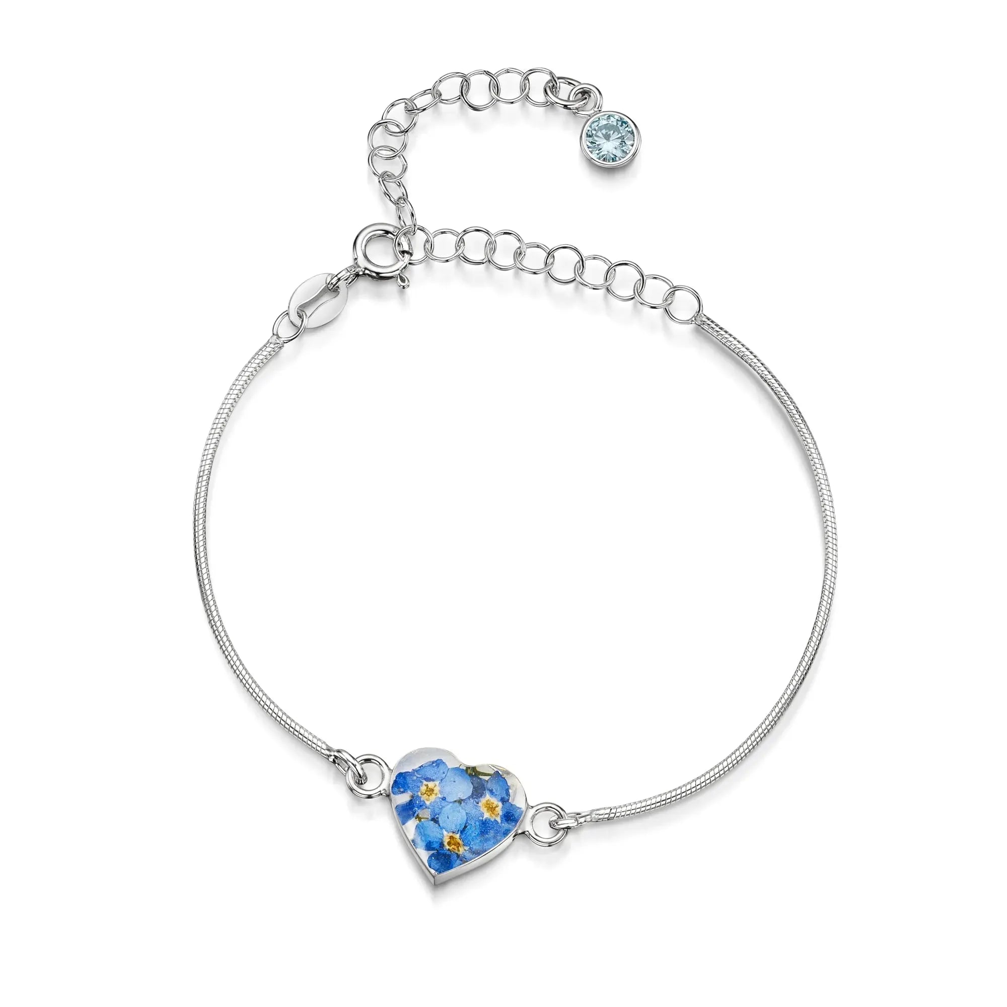 Personalisierte Blumenarmbänder aus Sterlingsilber mit Geburtssteinen | Shrieking Violet®