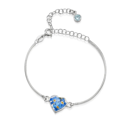 Personalisierte Blumenarmbänder aus Sterlingsilber mit Geburtssteinen | Shrieking Violet®