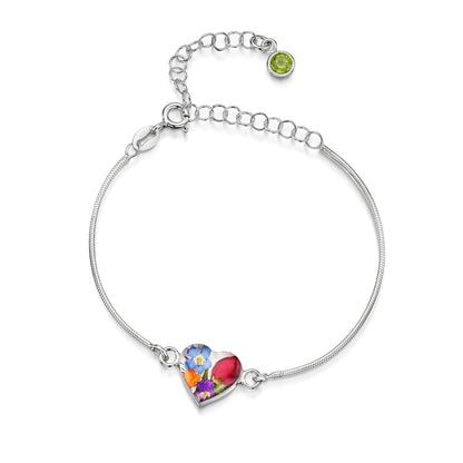 Personalisierte Blumenarmbänder aus Sterlingsilber mit Geburtssteinen | Shrieking Violet®