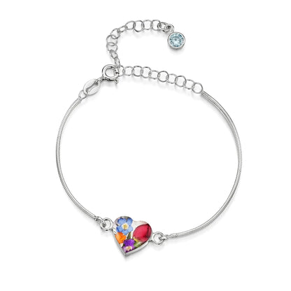 Personalisierte Blumenarmbänder aus Sterlingsilber mit Geburtssteinen | Shrieking Violet®