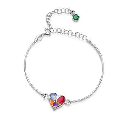 Personalisierte Blumenarmbänder aus Sterlingsilber mit Geburtssteinen | Shrieking Violet®