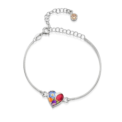 Personalisierte Blumenarmbänder aus Sterlingsilber mit Geburtssteinen | Shrieking Violet®