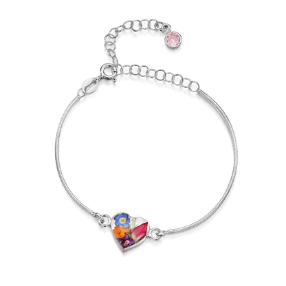 Personalisierte Blumenarmbänder aus Sterlingsilber mit Geburtssteinen | Shrieking Violet®