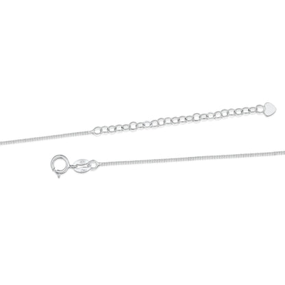 Vergeet-Mij-Niet Druppel Hanger Ketting in Zilver Sterling