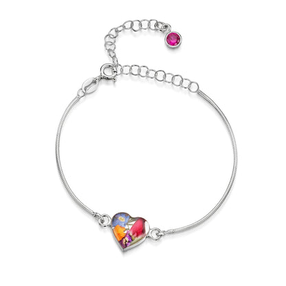 Personalisierte Blumenarmbänder aus Sterlingsilber mit Geburtssteinen | Shrieking Violet®